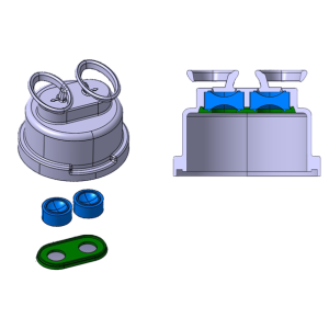 39mm pull ring EuroCap for I.V. bottle
