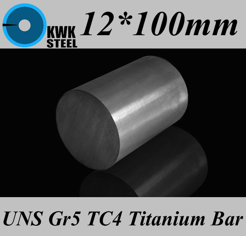 12*100mm Titanium Alloy Bar UNS Gr5 TC4 BT6 TAP6400 Titanium Ti Round Bars Industry or DIY Material Free Shipping