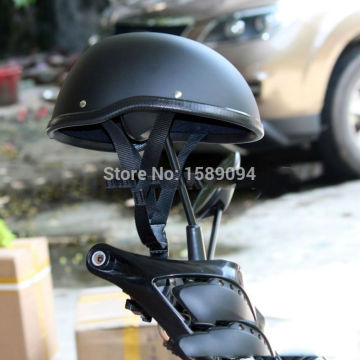 2016 FRP half motorcycle helmet Vintage Cruiser Half Helmets casco moto German Motorcycle Half Helmet black