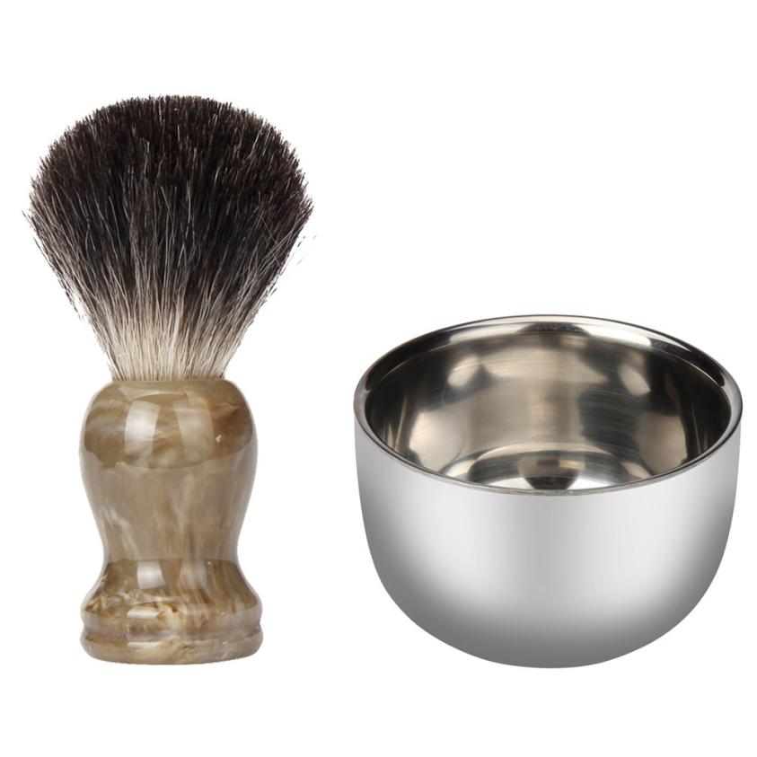 Fashion Men's Shaving Mug Bowl Cup For Shave Brush Stainless Steel Metal High Quality 3JU16