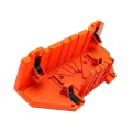 New-Multifunctional Miter Saw Box Cabinet 0/22.5/45/90 Degree Saw Guide Woodworking - Orange, 14inch with Clamp