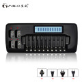 14 slots intelligent LCD battery Charger for 1.2v NICD NiMH AA AAA Rechargeable battery 9v rechargeable battery 9v