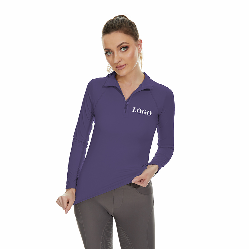 Custom Equestrian Ladies Loog Sleeve Riding Tops Clothings