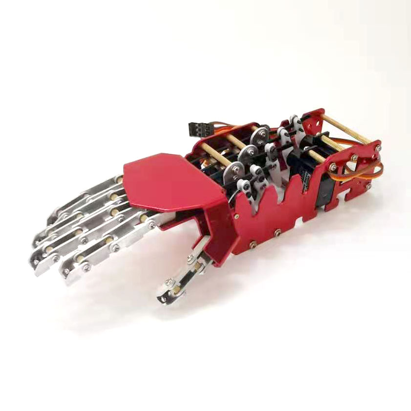 5DOF Robot Hand/Five Fingers/Red/Metal Manipulator Arm/Mini Bionic Gripper DIY