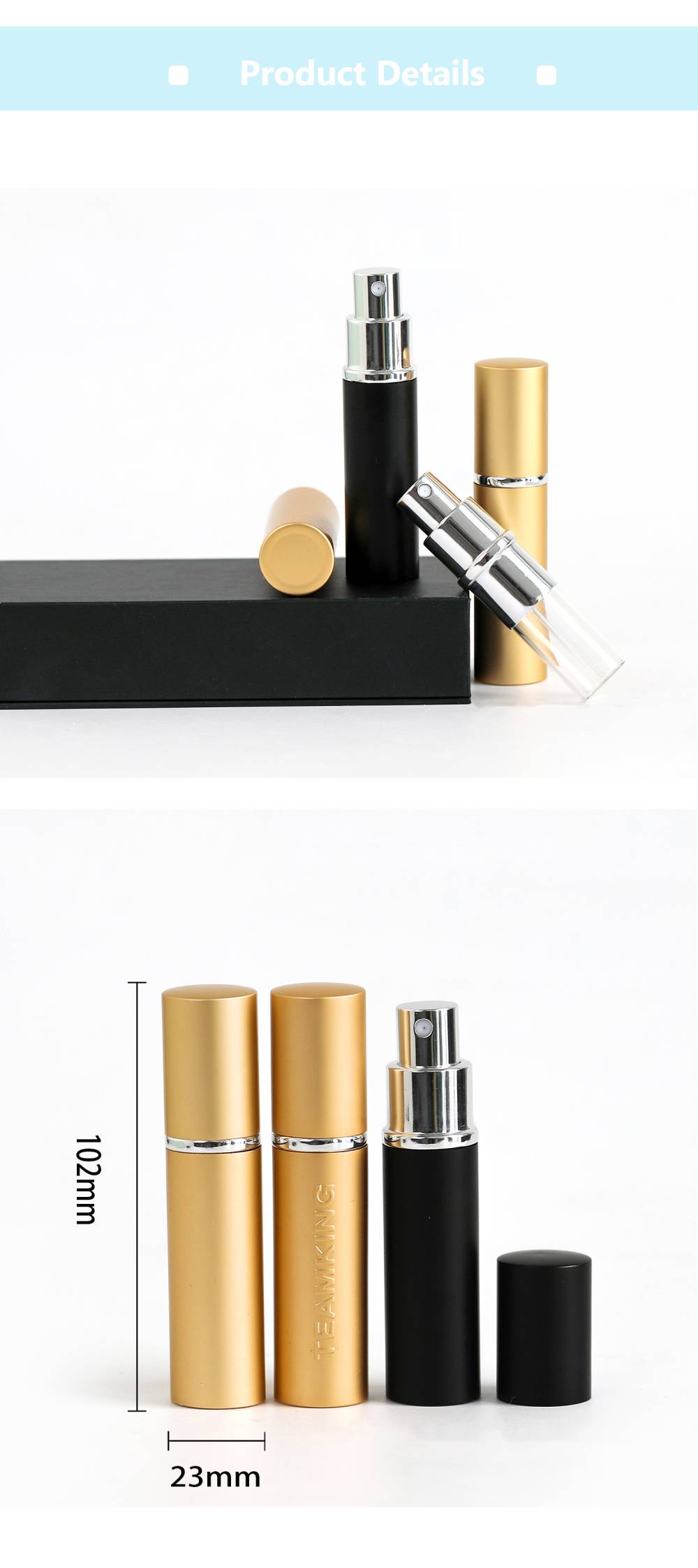 Round Flip Cap Perfume Bottle
