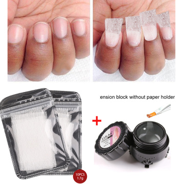 20pcs/10pcsNail Care Fiberglass Silk Nails Wrap Stickers nail Extension Fiber glass w/6.5g Fiber Builder Glue Gel Nail Art Kit