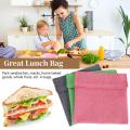 Reusable Sandwich Snack Bags Waterproof Portable Lunch Bread Bag Food Storage Bags Pouch For School Camping Work Travel