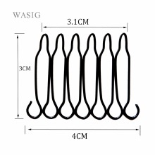 Free Shipping 24 Pieces Wig Comb for Wig Cap Black Color Wig Clips Top Quality Guarante