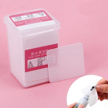 200/400Pcs Lash Glue Remover Cotton Wipes UV Gel Nail Polish Remover Pads Lint-Free Paper Eyelash Extension Glue Makeup Tools