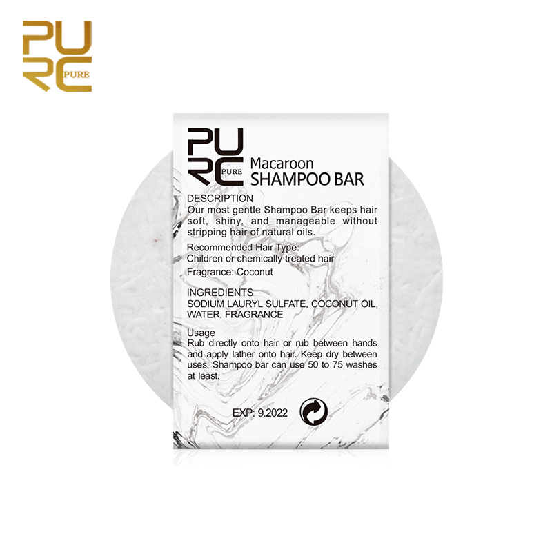 New PURC MACAROON Shampoo Soap manageable soft hair Organic plant extract hair shampoo 11.11