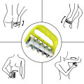 Manual Body Massager Yellow Roller Massager Leg Abdomen Neck Buttocks Foot Care Handheld Pain Relief Cellulite Massage Tool