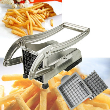 2 Blades Stainless Steel Home French Fries Potato Chips Strip Slicer Cutter Chopper Chips Machine Making Tool Potato Cut Fries#1