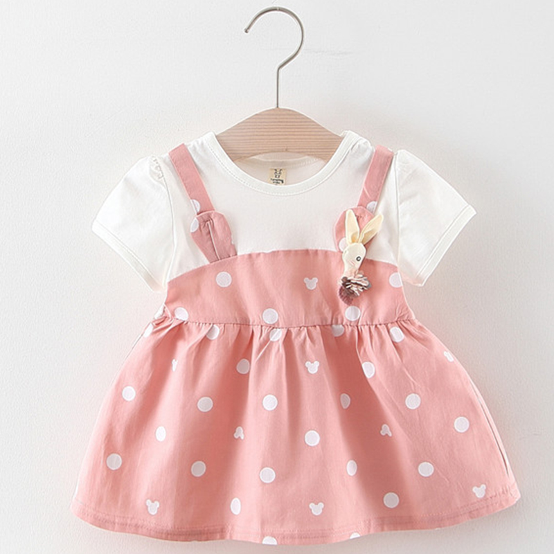 Menora Summer Baby Dress 2020 Bow Leopard print Belt Girl Dress Baby Cute Dress Newborn Baby Denim Mesh Dress Kids Clothes 0-2