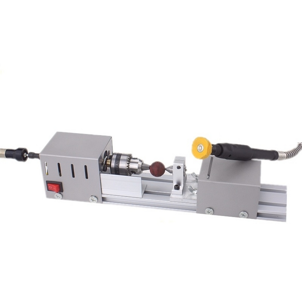 24V 100W CNC Mini Lathe Machine DIY Woodworking Buddha Pearl Grinding Meter Polishing Beads Wood lathe Drill Rotary Tool