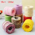 1 Roll 200 Meters Raffia Ribbon Paper Rope Palm Packaging Rope Decorations Baking Box Packing Party Candy Gifts