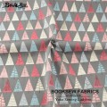 Booksew Quilting Cloth 100% Cotton Twill Fabric Triangle Tree Patterns Tecido Tela Sewing For Baby Beding Dolls Patchwork Craft