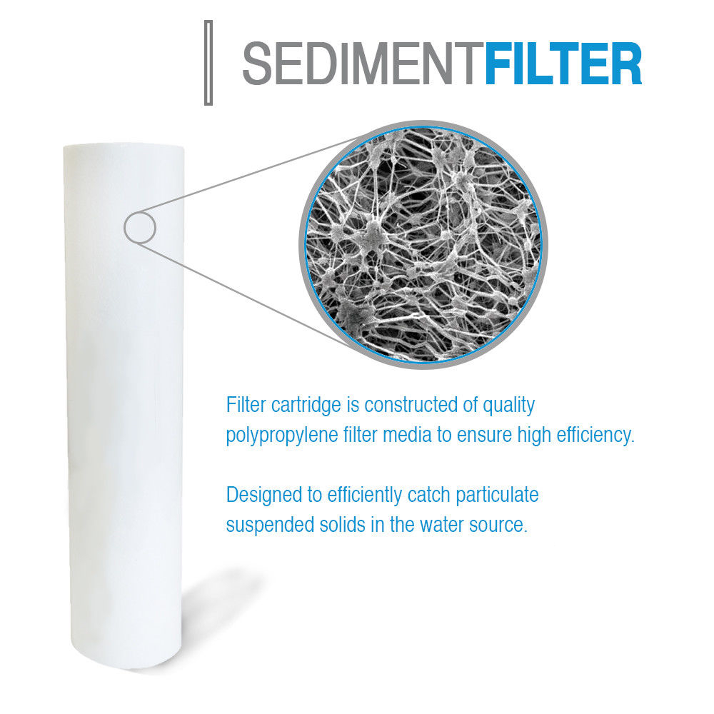 15pcs 1&5 Micron Pp Spun Polypropylene Sediment Water Filter Replacement Cartridge Reverse Osmosis 10 Inch Pp Cotton Filter 100g