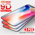 3pcs 9D Full Cover Protective Glass For iPhone 11 Pro Max 11Pro 11 Screen Protector On iphone XS Max XR XS X Tempered Glass Film