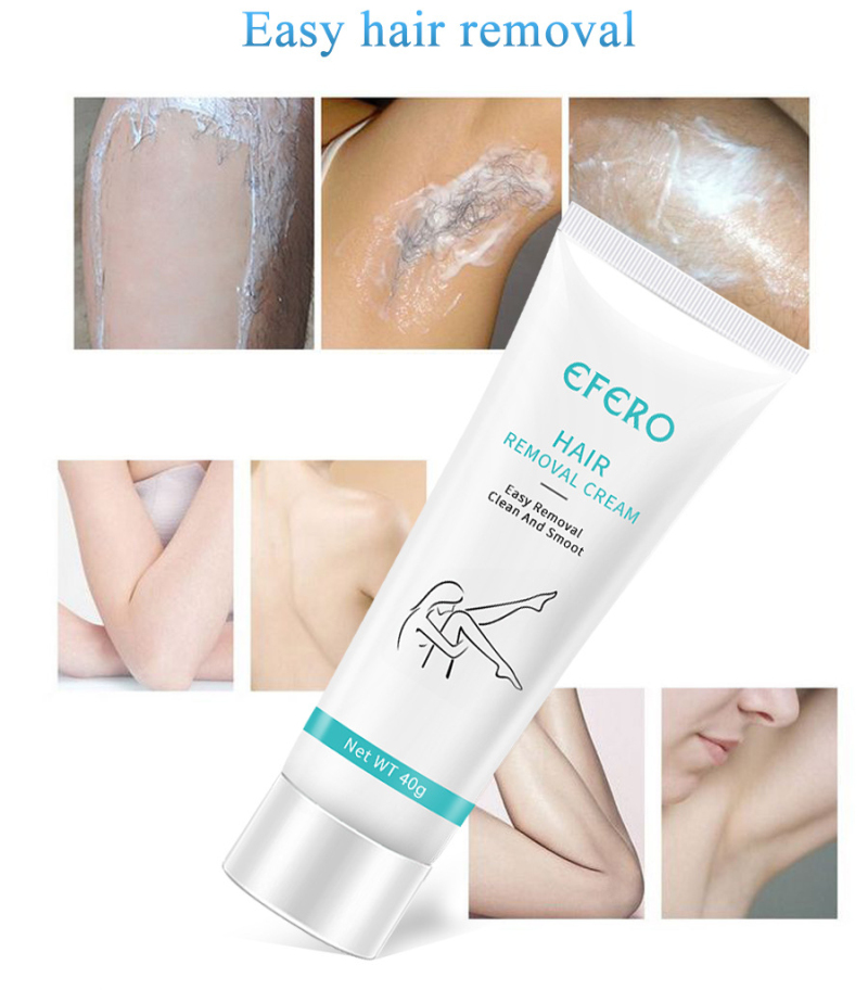 EFERO Painless Hair Removal Cream Depilatory Shaving Hair Removal Cream Painless Effective Removal Armpit Hair Whitening TSLM1