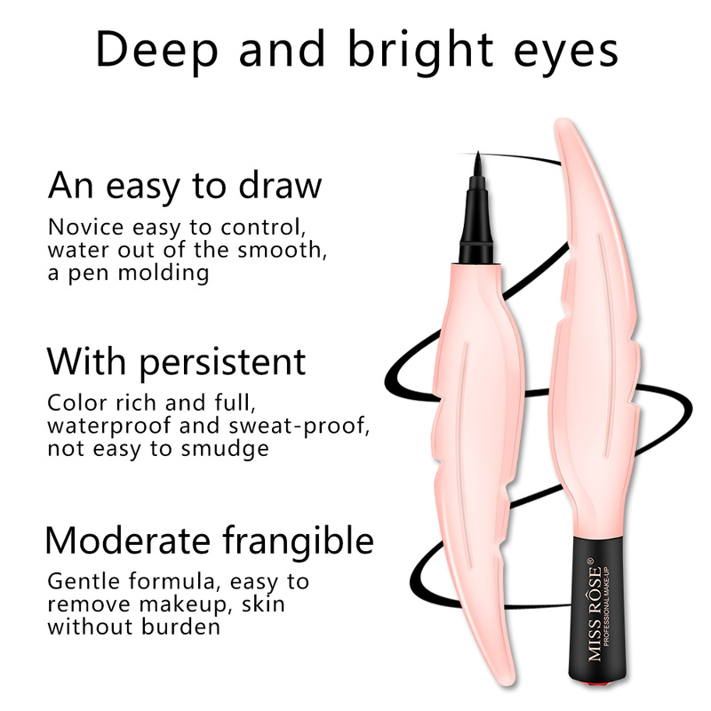 Leaf Shape Black Liquid Eye Liner Long-lasting Eyeliner Pencil Women Eyes Makeup Cosmetics Tool Eyeliners Pen MISS ROSE TSLM1