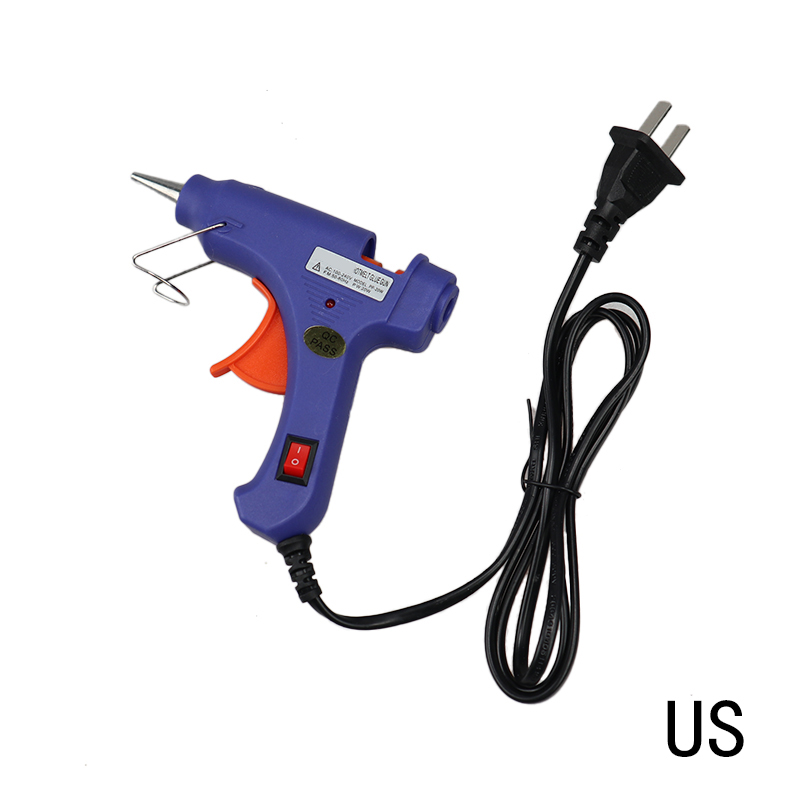 High Temp Heater Melt A Hot Glue Gun 20W Repair Tool Heat Gun Mini Gun EU Use 7mm Glue Sticks Optional Base