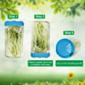 Food Grade Mesh Sprout Cover Kit Seed Crop Germination Vegetable Silicone Sealing Ring Lid For Mason Jar #J20