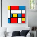 Artist Hand-painted Colorful Geometry Oil Painting on Canvas Hand-painted Piet Cornelies Mondrian Oil Painting for Living Room