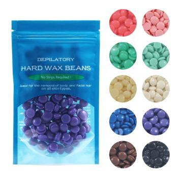 10 Flavors Wax Beans Depilatory Hard Wax Pellet Waxing Bikini Body Facial Legs Hair Removal Bean Women Men Top Selling 50g/Bag