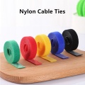 New 5M 1M Nylon Cable Ties Organizer Cord Winder Strap USB Cable Holder Protector Earphone Mouse Wire Management For Home Office
