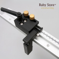 Flip Stop for 45mm T-Track with Adjustable Scale Mechanism, Miter Sled for Table Saw