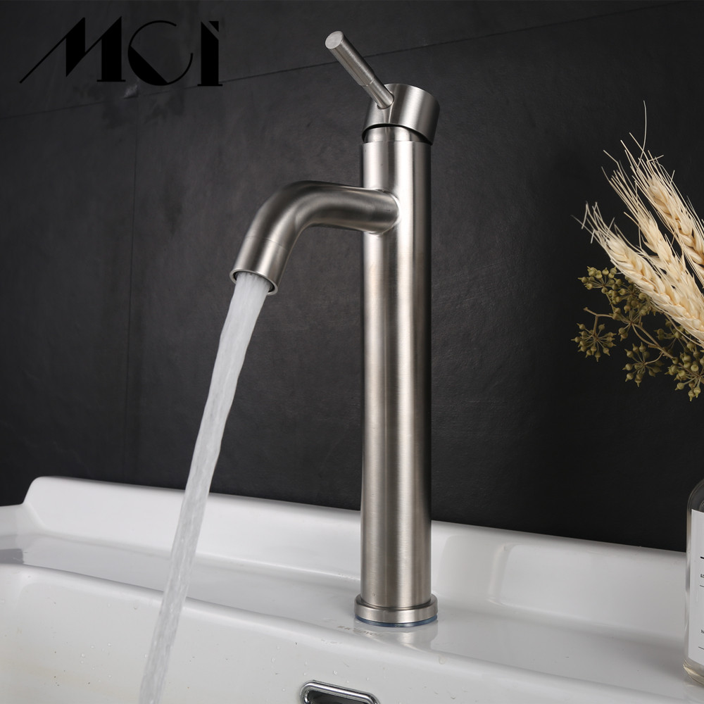 304 Stainless Steel Deck Mounted Sink Basin faucet Rust And Corrosion Resistance Bathroom Kitchen Hot and cold Water Faucet Mci