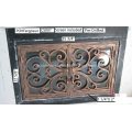 Iron Fireplace Door Made in Tempered Glass