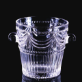 Crystal glass ice container with classical design