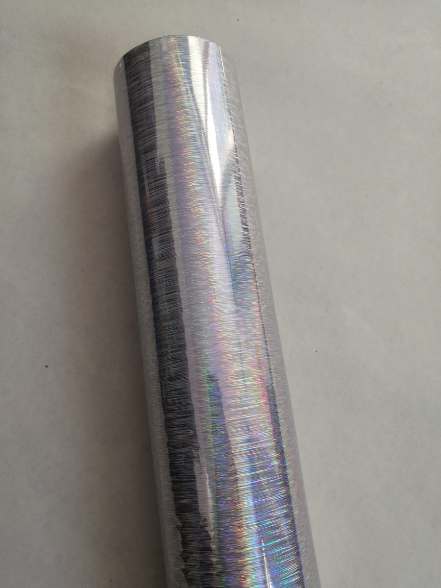 Hot stamping foil holographic foil silver color pine needles pattern hot press on paper or plastic 16cm x120m