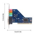 4 Channel 8738 Chip 3D-Audio Stereo PCI Sound Card for Win7 64 Bit