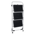 Foldable 3 Steps Ladder Iron Multi-functional Scaffold Platform Portable Step Stool Extension Ladder Tool 330LB/150KG Capacity