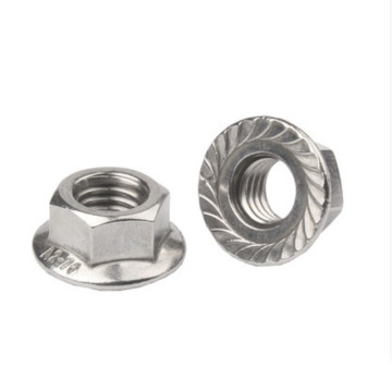 Stainless steel Fine thread Flange nut M8*1.0 M10*1.0 M10*1.25 M12*1.25 M12*1.5 Lock nut SUS 304 DIN6923