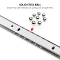 1Pair Micro Drawer slide Ball Guide Two Sections 27mm Wide Steel Fold Drawer Steel Ball Slide Rail Furniture Hardware Fittings