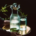Nodic Glass Soda Water Bottle Stainless Steel Lid Juice Beverage Dispenser Flower Tea Jugs Teapot Drinkware Home Bar Supplier