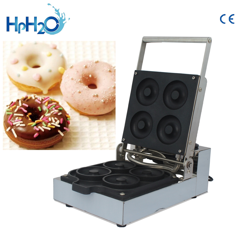 Commercial Non-stick 4pcs Mirror stainless steel donut machine doughnut making baking machine donut cast iron bake oven