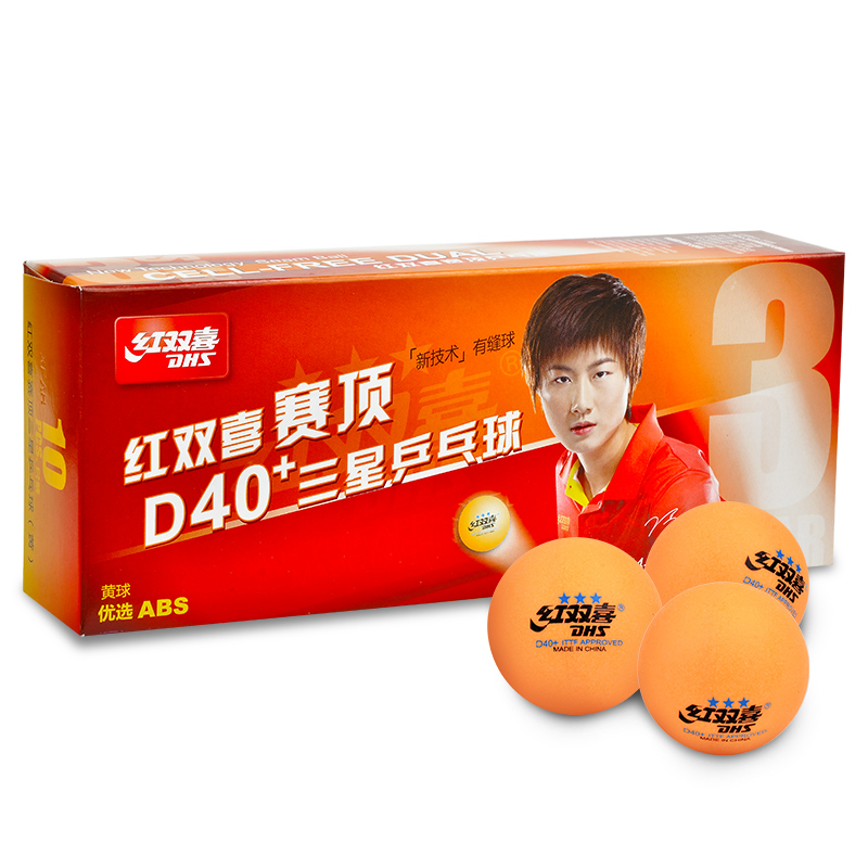 Original Dhs New 3-star D40+ Table Tennis Balls 3 Star Seamed Abs Balls Plastic Orange Poly Ping Pong Balls