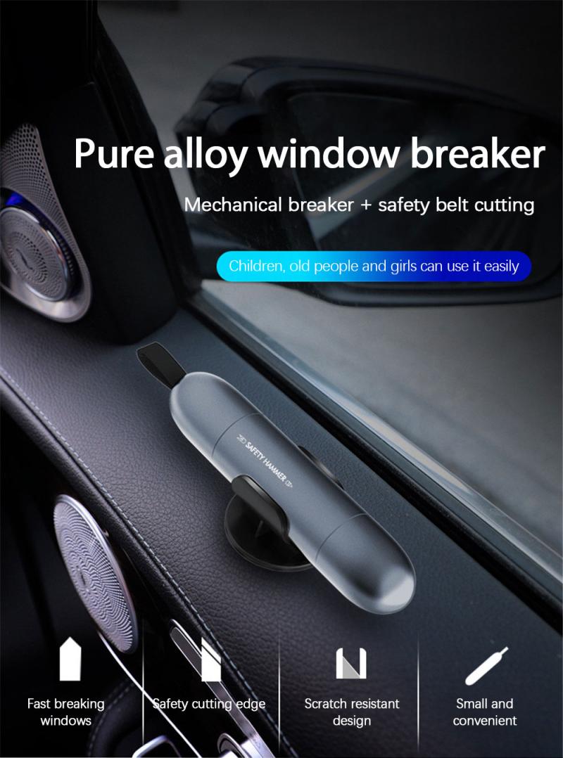 multi-functional 2-in-1car safety hammer window Glass breaker Emergency Rescue seat belt cutter Life-Saving Escape tool