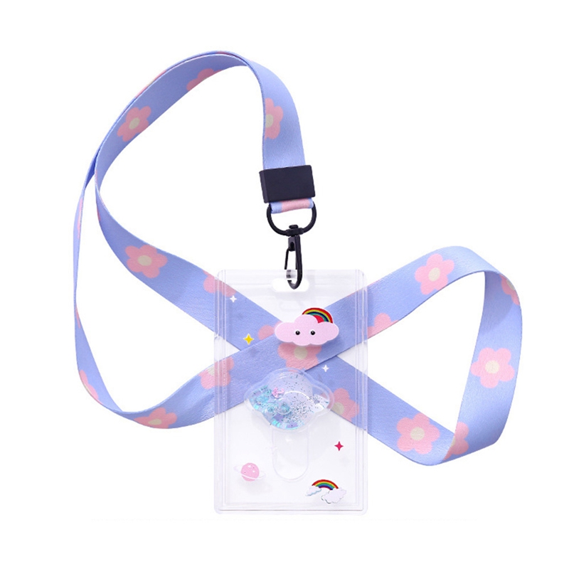 1PCS Transparent ID Badge Case Clear Card Holder with Lanyard Bank Credit Card Holders ID Badge Holders Accessories