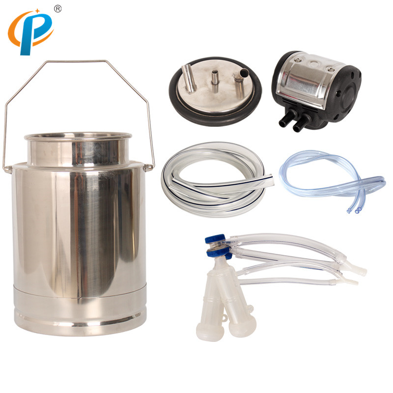 25L Stainless Steel 201 Material Milking Bucket Group for Cow Milking Machine Parts