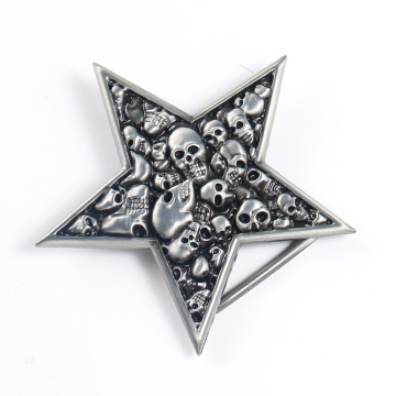 Star Shape Buckle Skull Belt Buckles for Men High Quality Metal Men's Belt Buckle Western Cowboy Accessories Fit 4cm Width Belt