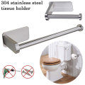 Kitchen Roll Paper Self Adhesive Wall Mount Toilet Paper Holder Stainless Steel Bathroom Tissue Towel Rack 13.8/26.8cm