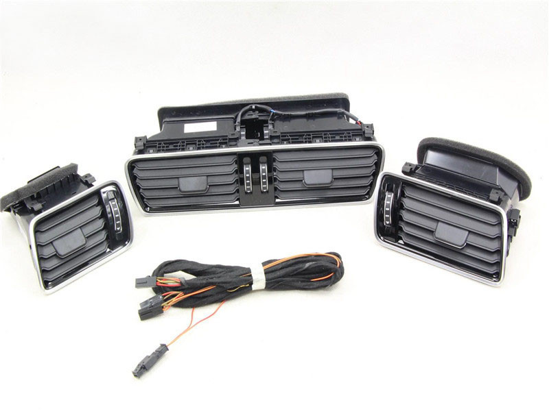 Black Chrome Piano Paint Dashboard vents Air Nozzle Car Air Conditioning Vent For Passat CC B6 B7