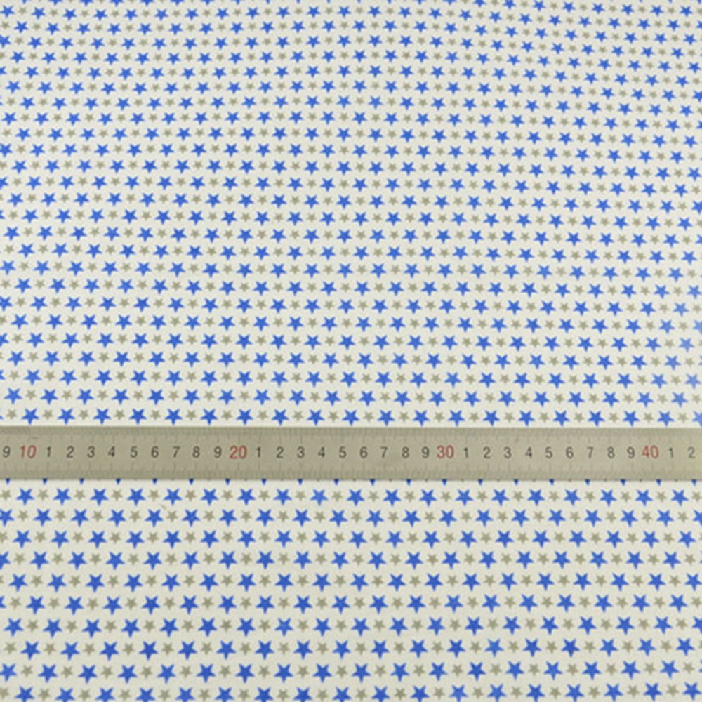 Cuted Blue and Gray Design Tecido Patchwork Scrapbooking Home Textile Tissue Cotton Fabric Cloth for Doll's DIY Decoration Craft