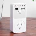 Electronic Digital Timer Switch EU UK AU BR FR Plug Kitchen Timer Outlet Programmable Timing Socket Dual USB Charger Adapter