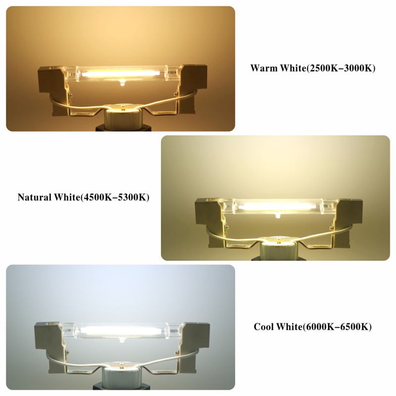 R7S Led Bulb COB Glass Tube 78mm 118mm led Lamp 6W 10W 15W Replace Halogen 40W 50W 80W Floodlight Diode Spot Light AC 220V-240V